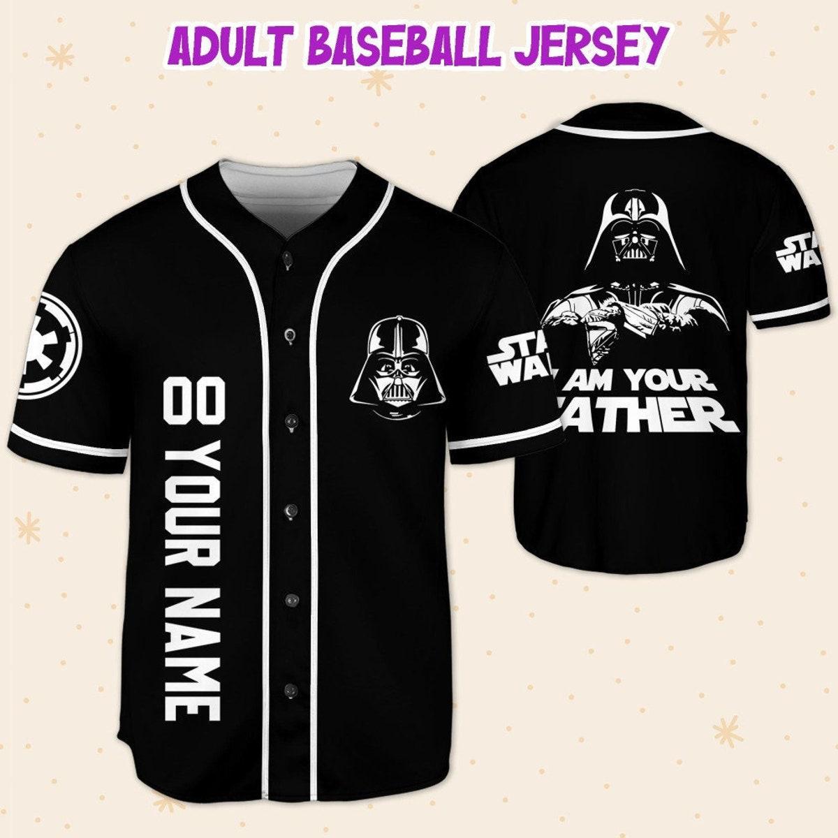 Personalize Disney Star Wars Darth Vader I Am Your Father Baseball Jersey 5