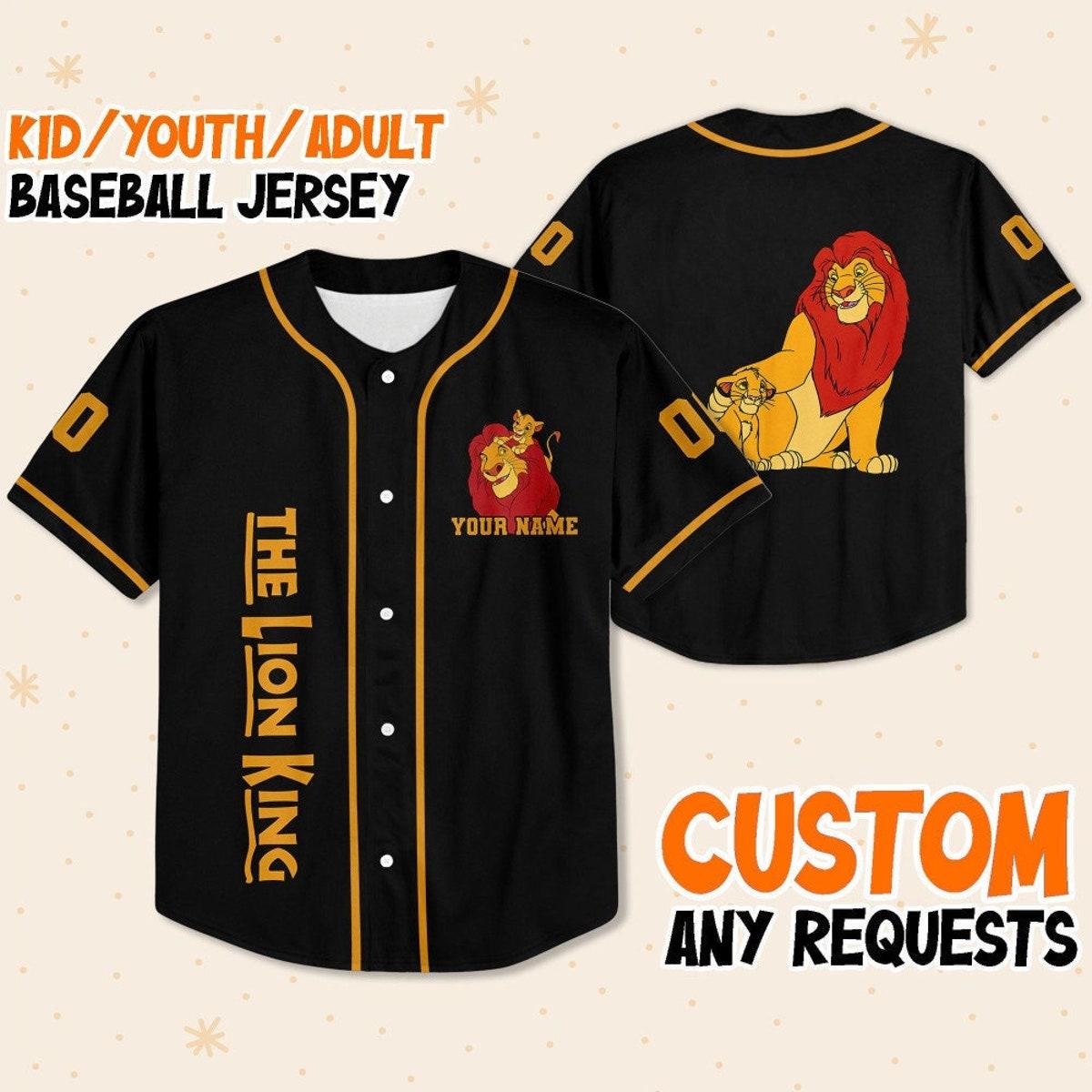 Personalize Disney The Lion King Father And Son Baseball Jersey 1