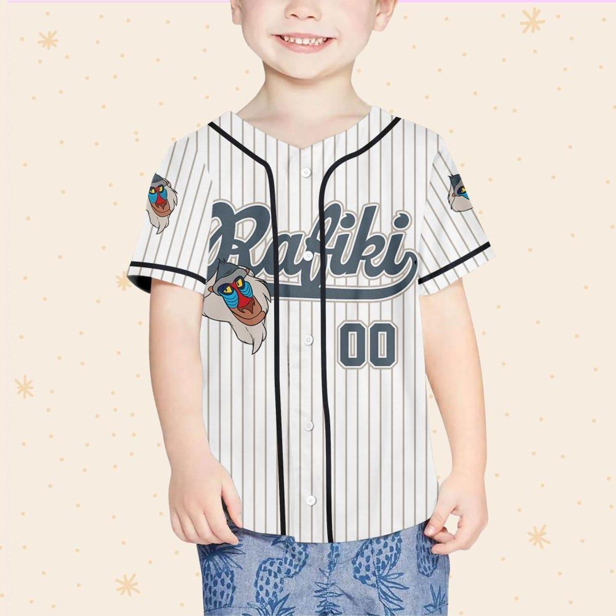 Personalize Disney The Lion King Rafiki Striped Baseball Jersey 4