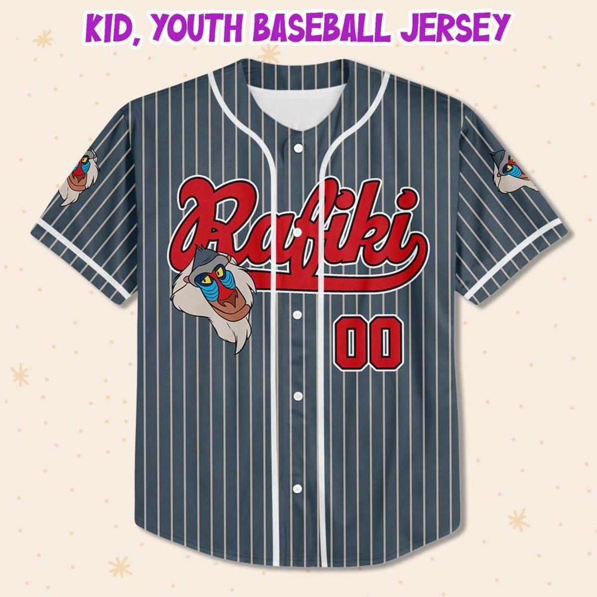 Personalize Disney The Lion King Rafiki Striped Seal Baseball Jersey 2