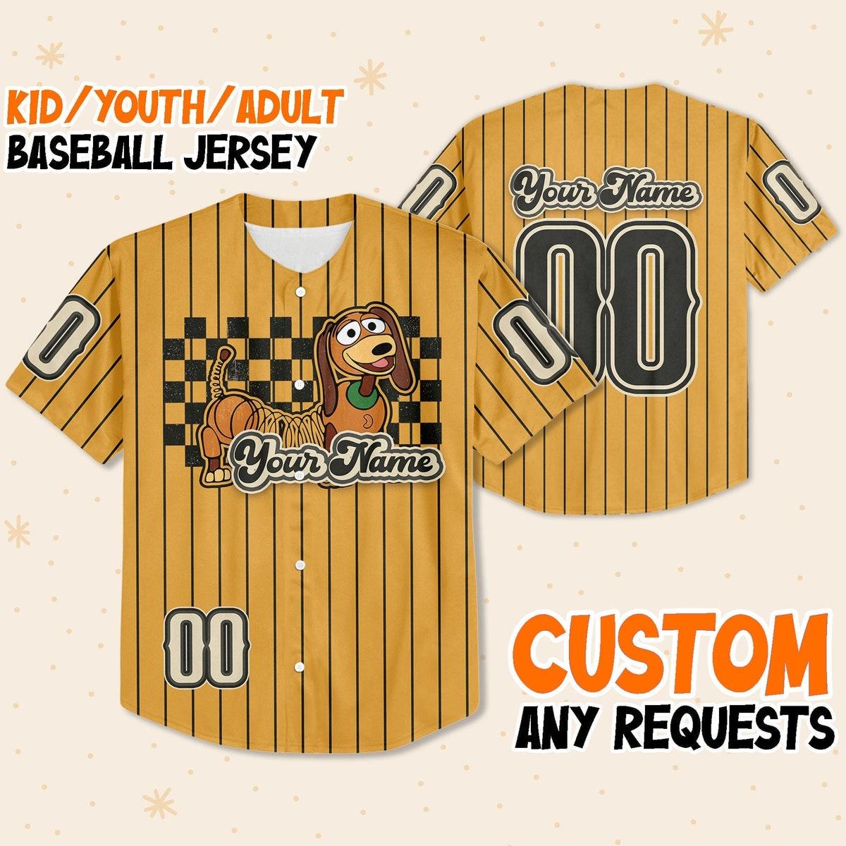 Personalize Disney Toy Story Disney Slinky Custom Baseball Jersey 1