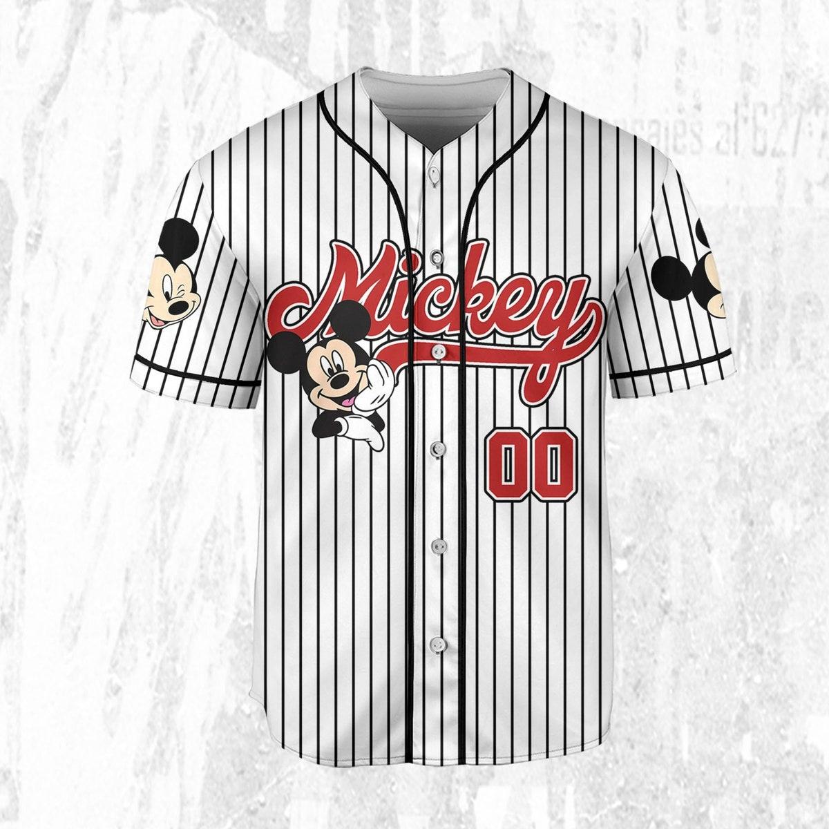 Personalize Disney Vintage Mickey Mouse Smile Baseball Jersey 4