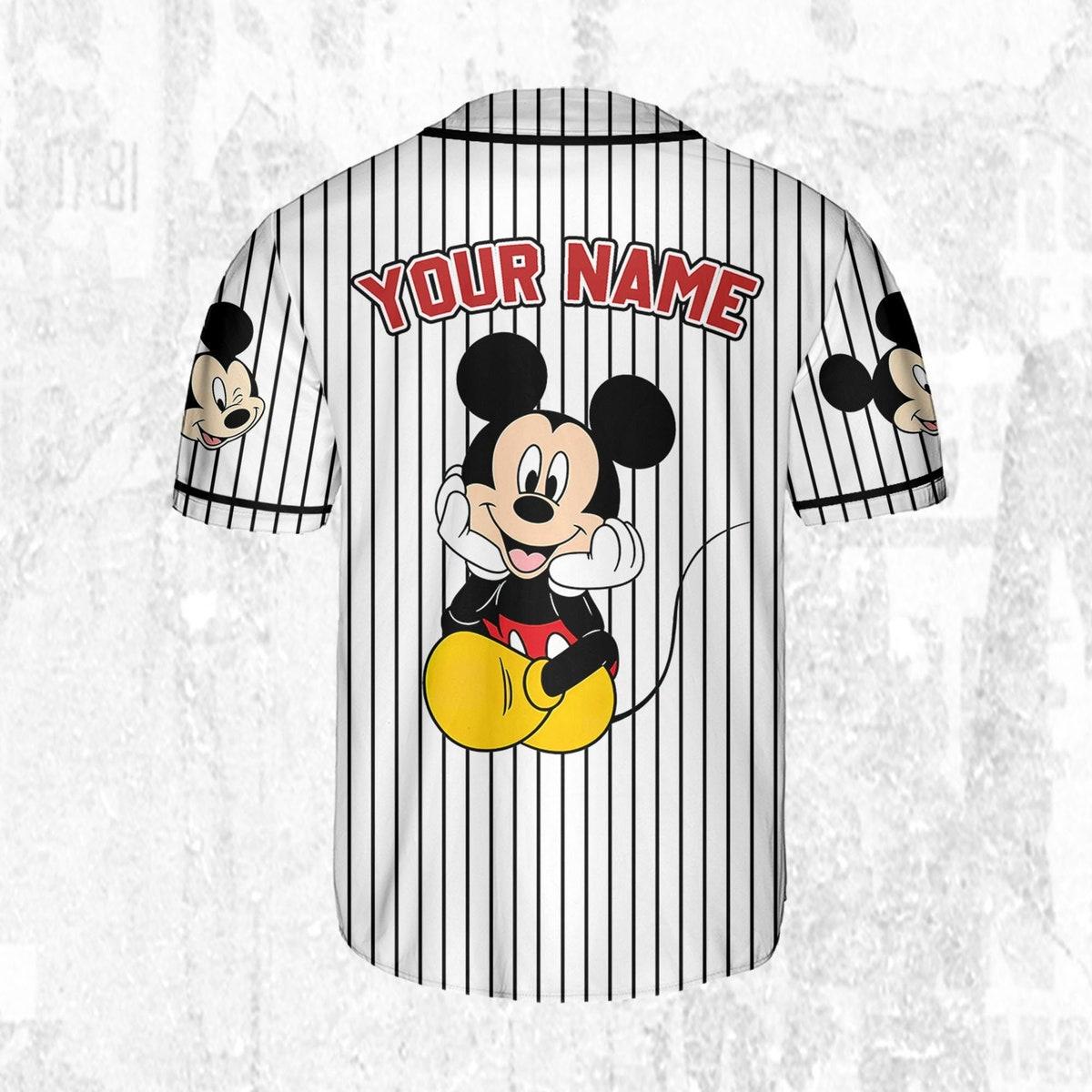 Personalize Disney Vintage Mickey Mouse Smile Baseball Jersey 5