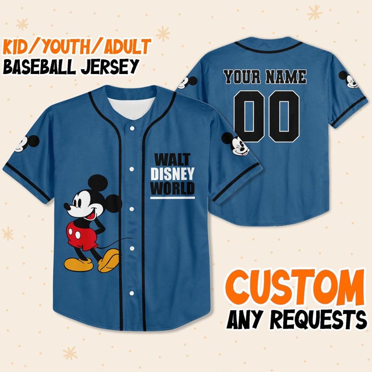 Personalize Disney Walt World Baseball Jersey 1