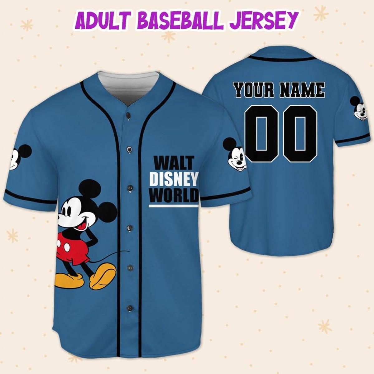 Personalize Disney Walt World Baseball Jersey 5