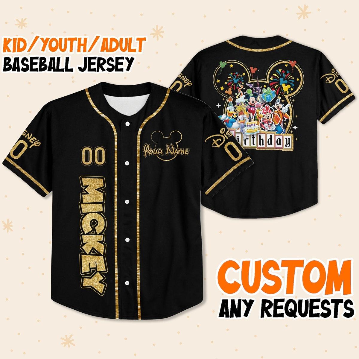 Personalize Disneyland Birthday Baseball Jersey 1