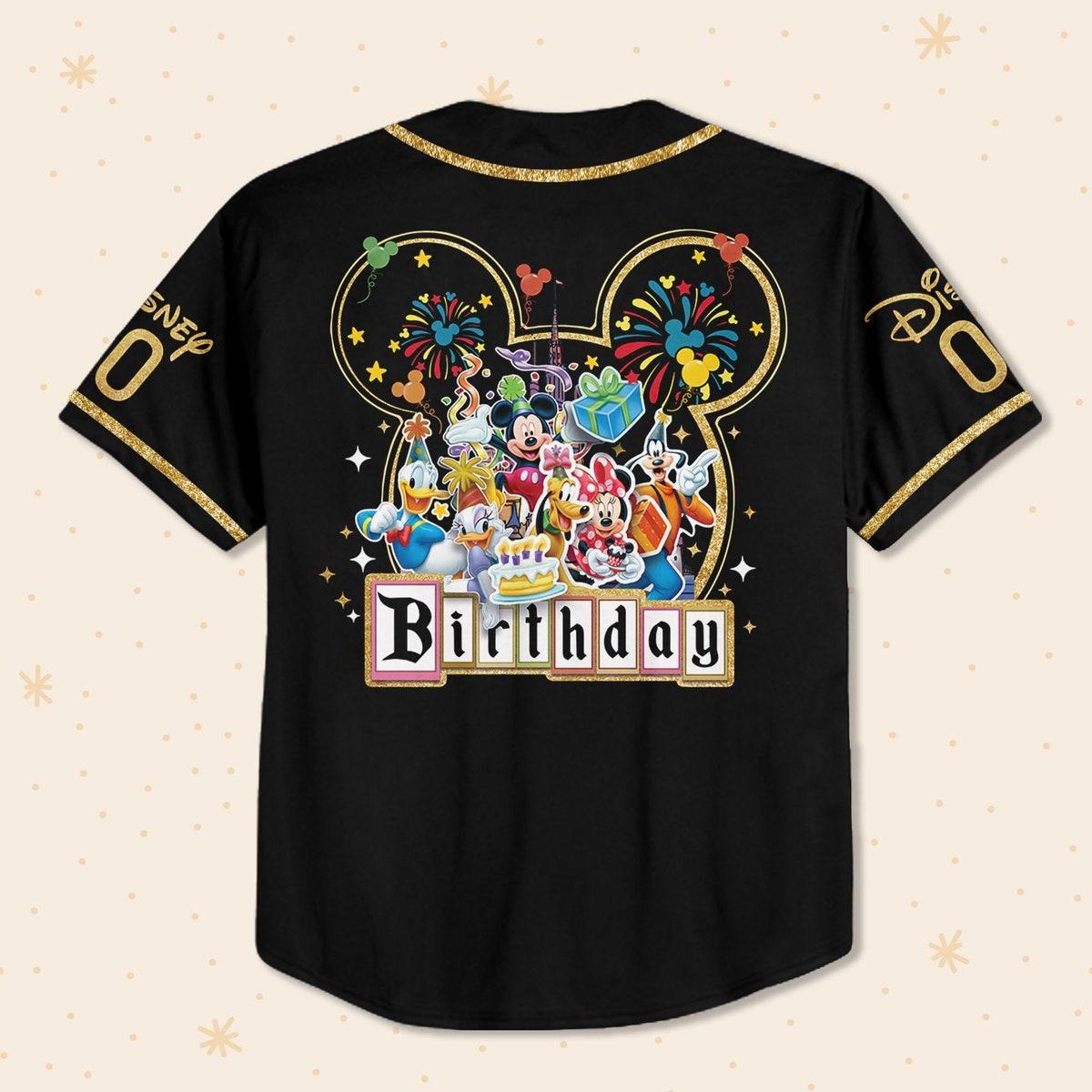 Personalize Disneyland Birthday Baseball Jersey 3