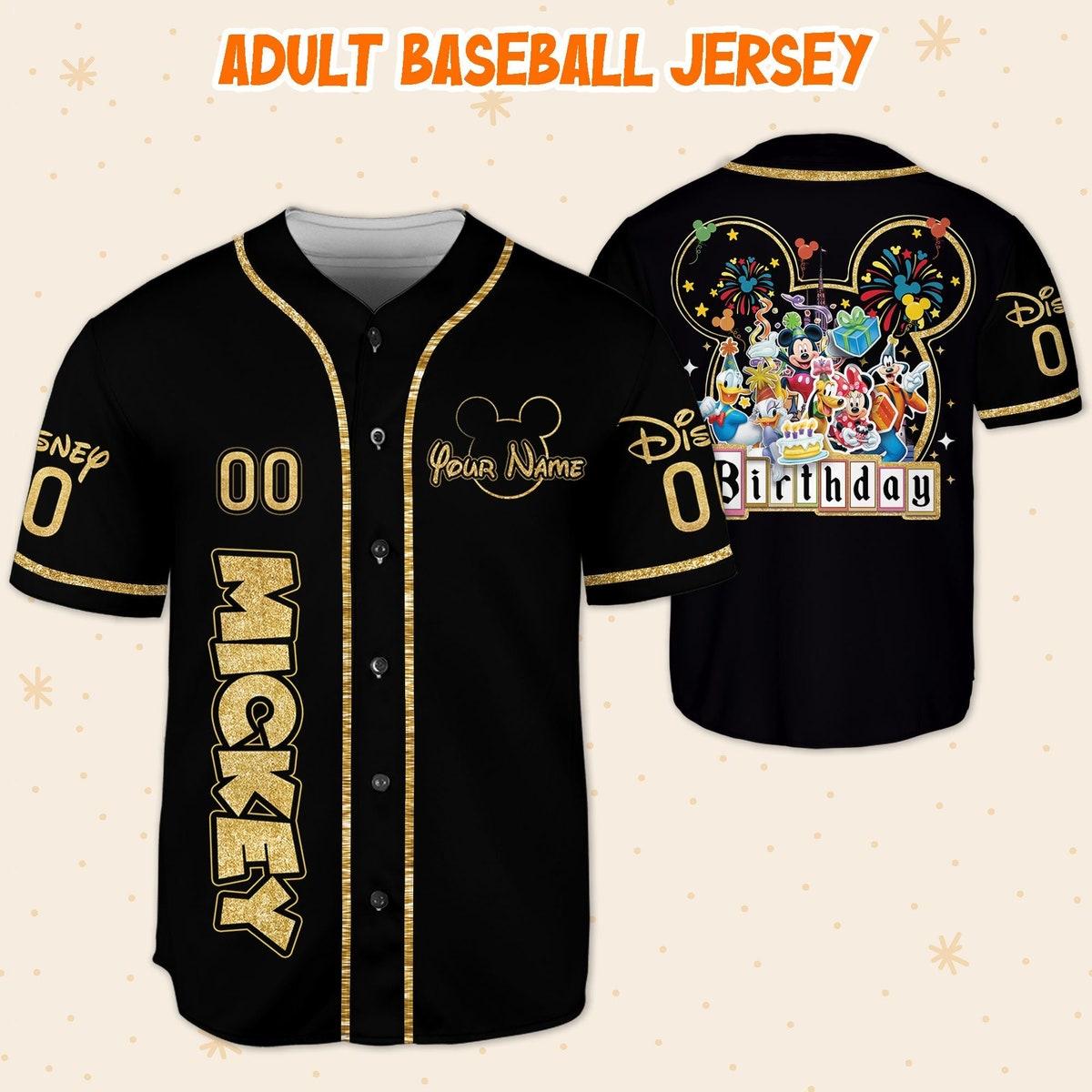 Personalize Disneyland Birthday Baseball Jersey 5