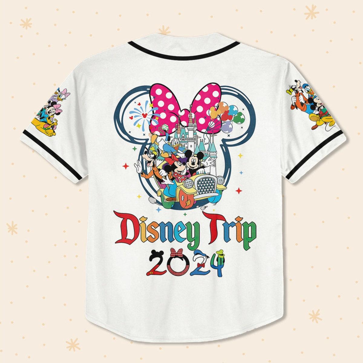 Personalize Disneyland Ready To Press Minnie And Friends Baseball Jersey 3