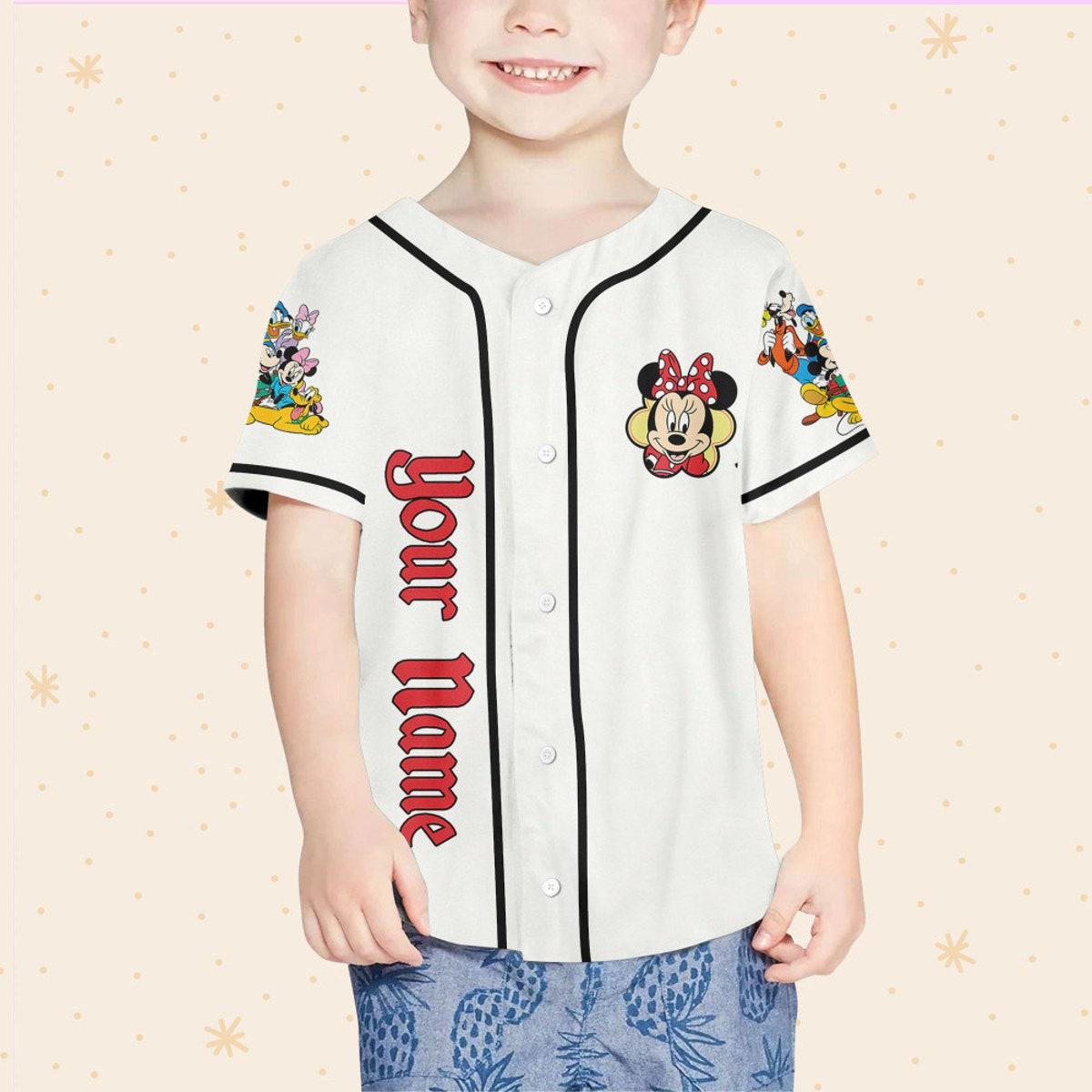 Personalize Disneyland Ready To Press Minnie And Friends Baseball Jersey 4