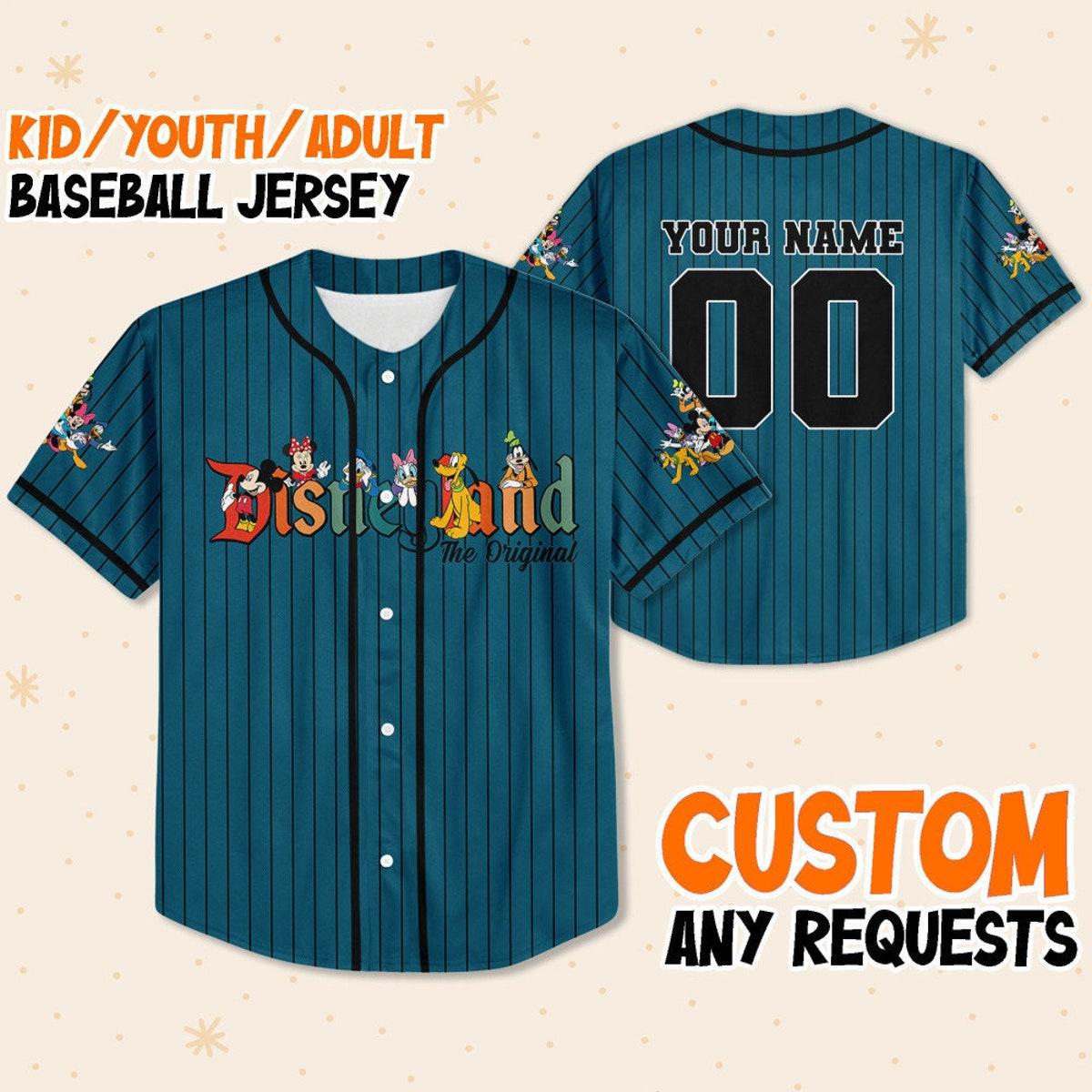 Personalize Disneyland The Original Characters Custom Disney Baseball Jersey 1