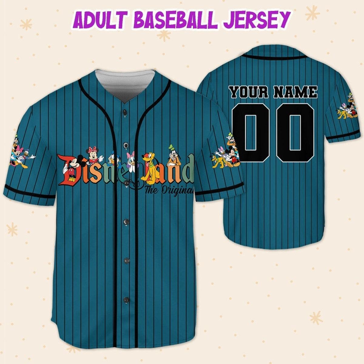 Personalize Disneyland The Original Characters Custom Disney Baseball Jersey 5