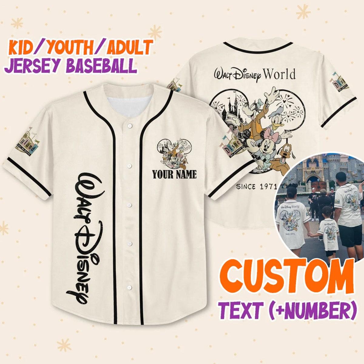 Personalize Disneyland Walt Disney World Since 1971 Baseball Jersey 1