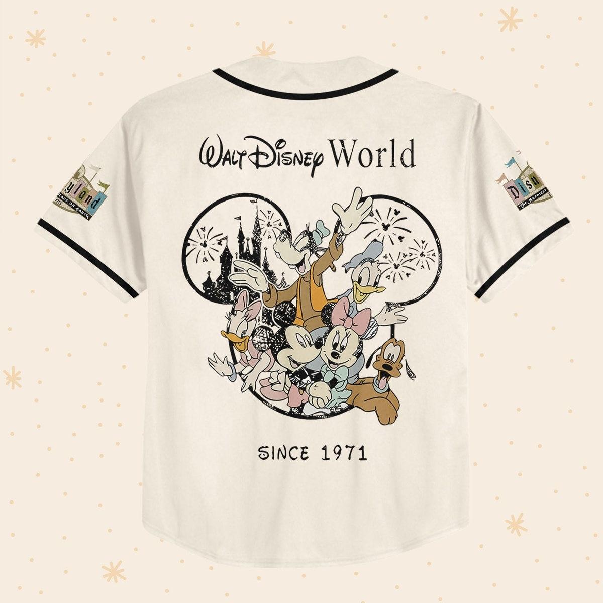 Personalize Disneyland Walt Disney World Since 1971 Baseball Jersey 4