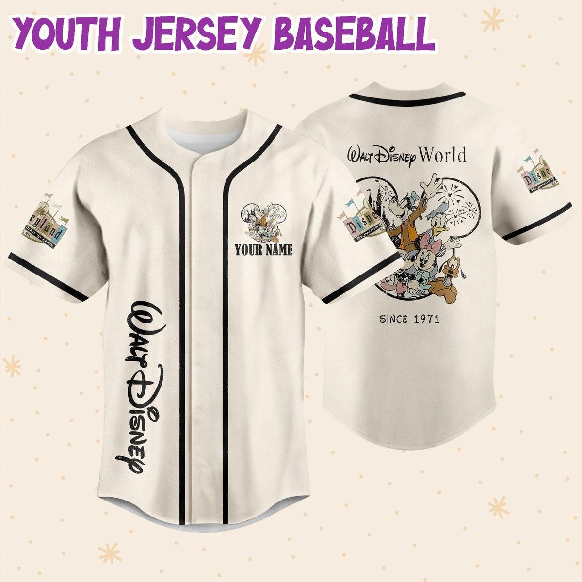 Personalize Disneyland Walt Disney World Since 1971 Baseball Jersey 6