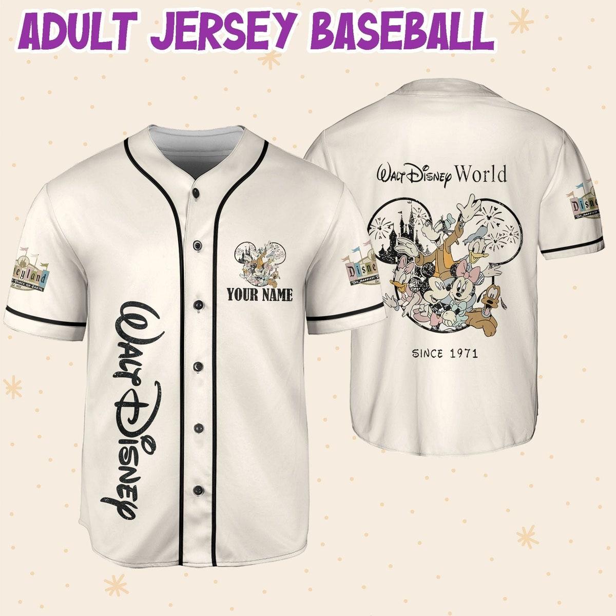 Personalize Disneyland Walt Disney World Since 1971 Baseball Jersey 7