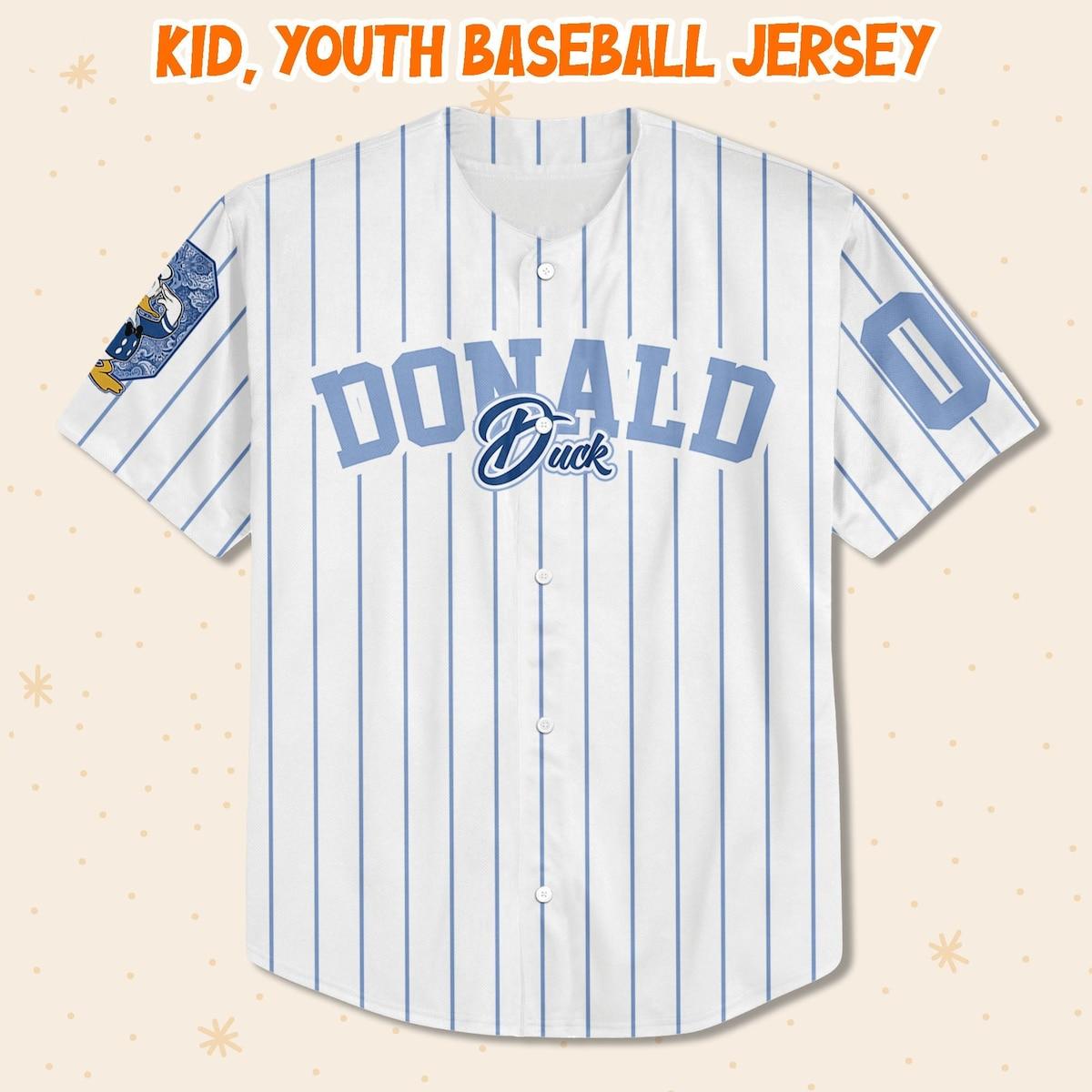 Personalize Donald Duck 1934 Custom Disney Baseball Jersey 2