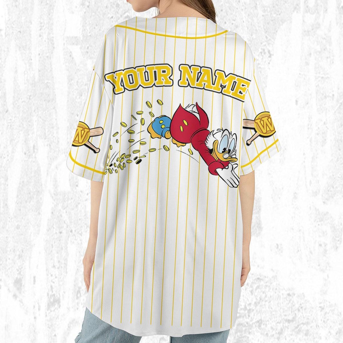 Personalize Ducktales Scrooge Mcduck Classic Binding Disney Baseball Jersey 6