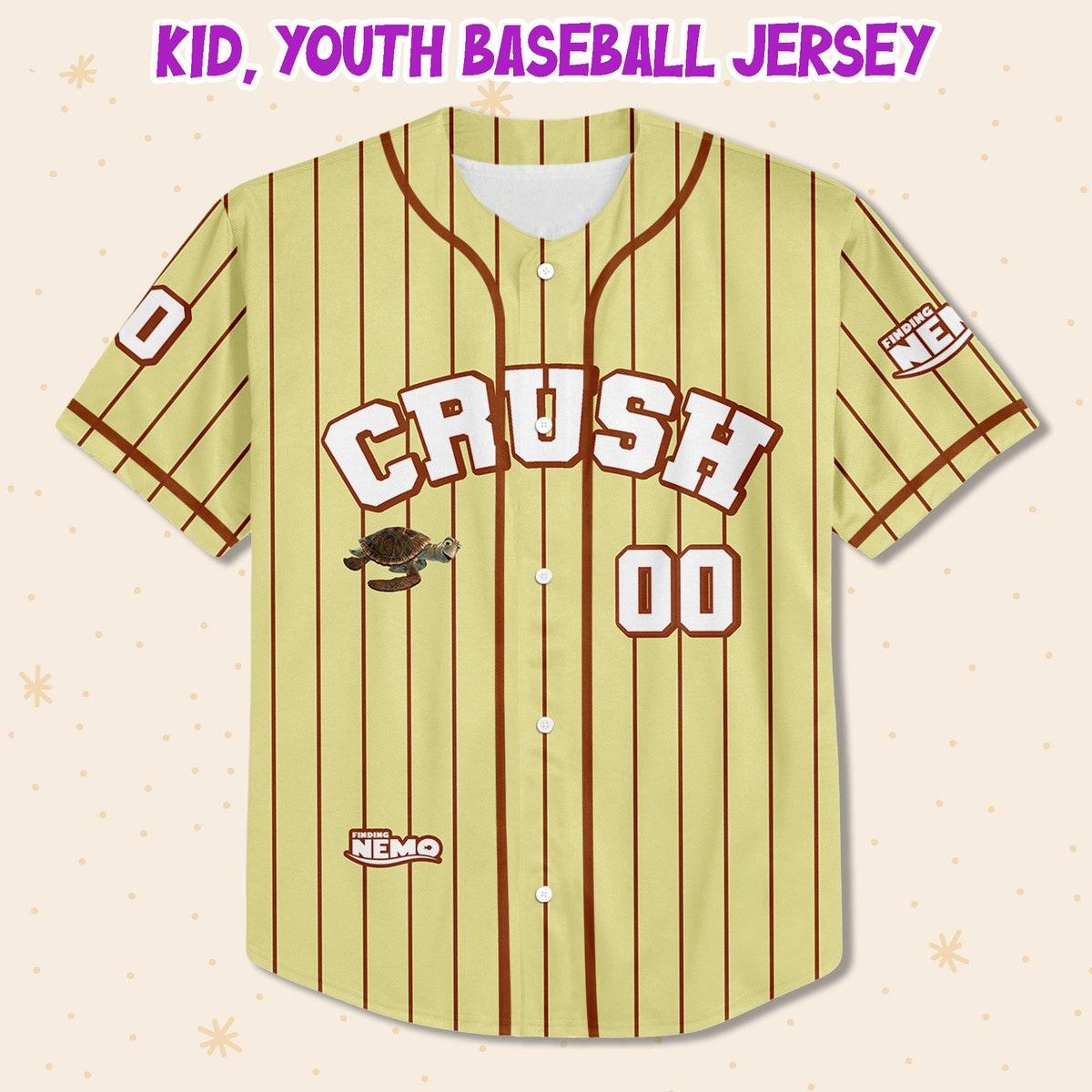 Personalize Finding Nemo Crush Sea Turtle Jersey Disney Baseball Jersey 2