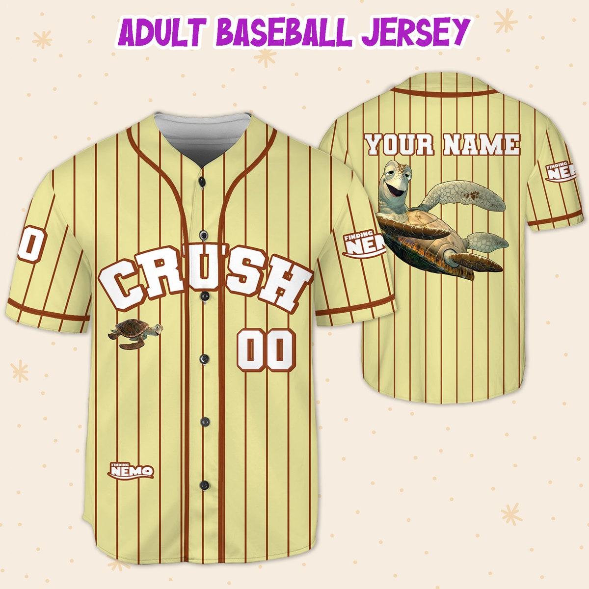 Personalize Finding Nemo Crush Sea Turtle Jersey Disney Baseball Jersey 5