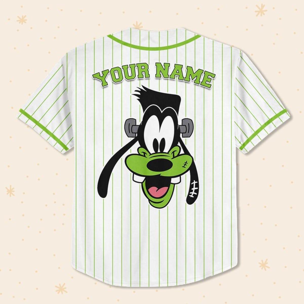 Personalize Frankenstein Goofy Disney Halloween Baseball Jersey 3