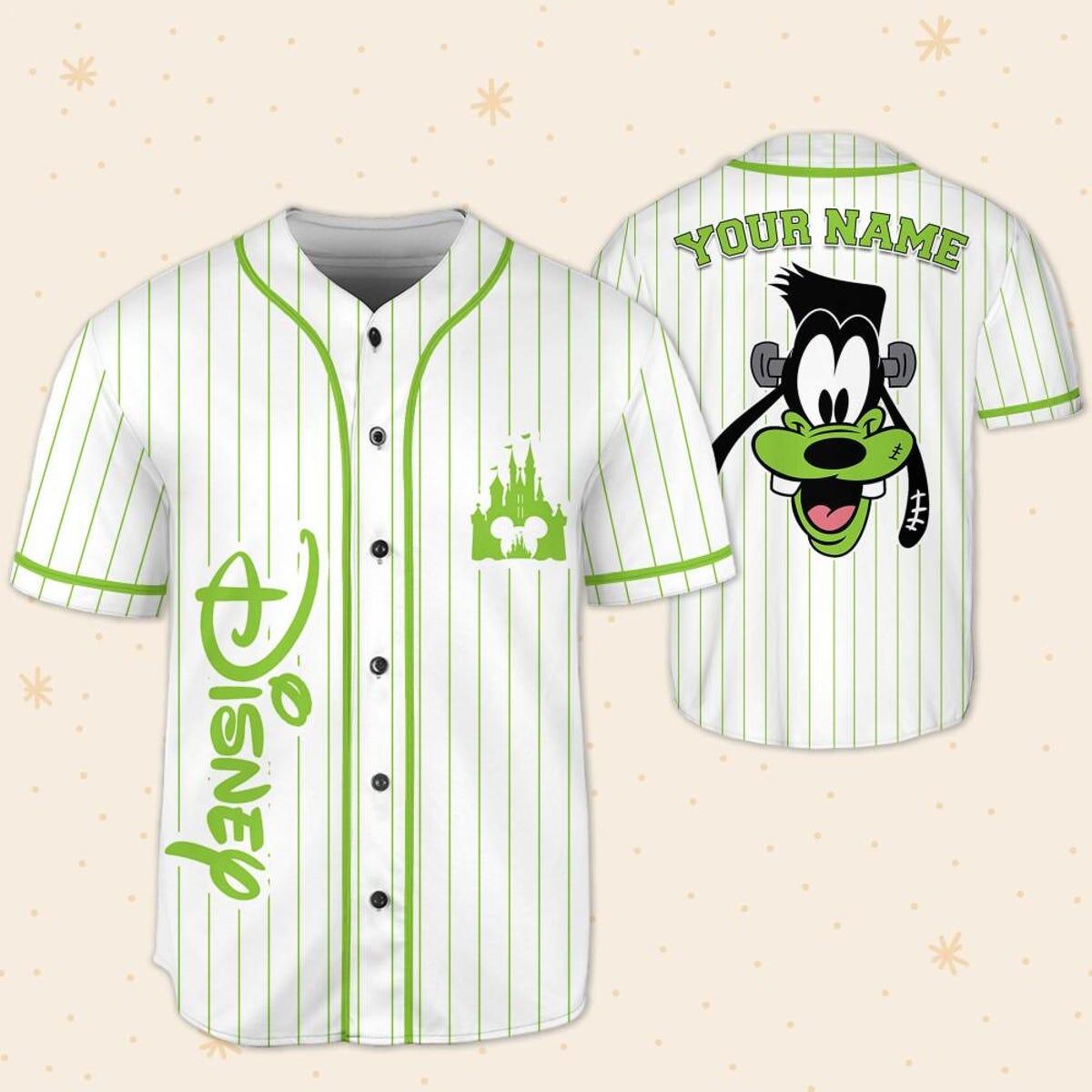 Personalize Frankenstein Goofy Disney Halloween Baseball Jersey 5