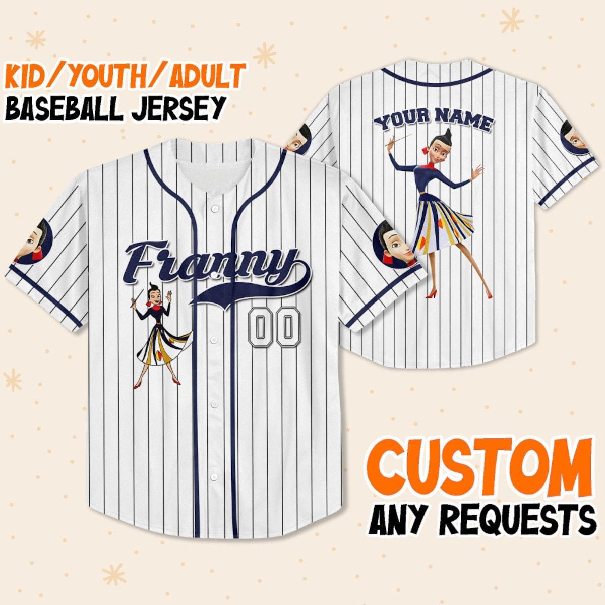 Personalize Franny Robinson White Meet The Robinsons Baseball Jersey 1