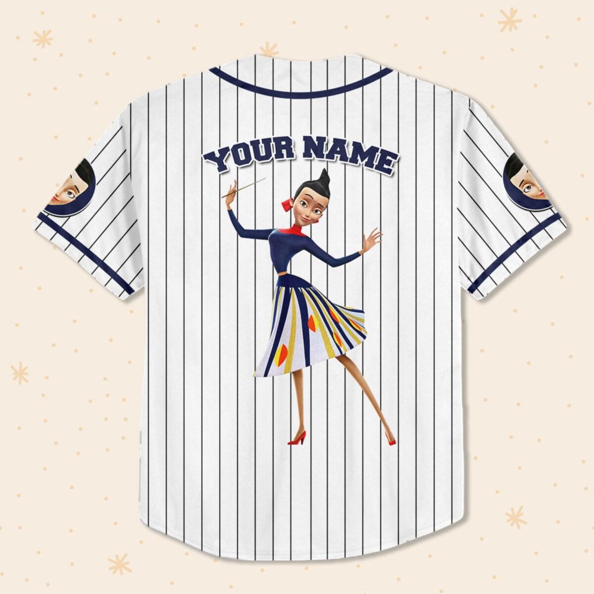 Personalize Franny Robinson White Meet The Robinsons Baseball Jersey 3