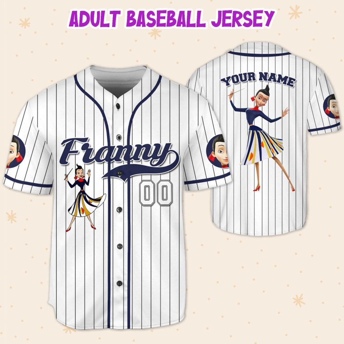 Personalize Franny Robinson White Meet The Robinsons Baseball Jersey 5