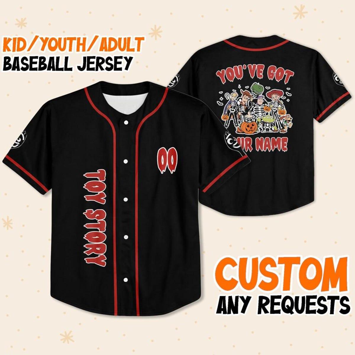 Personalize Halloween Toy Story And Friend Baseball Jersey 1