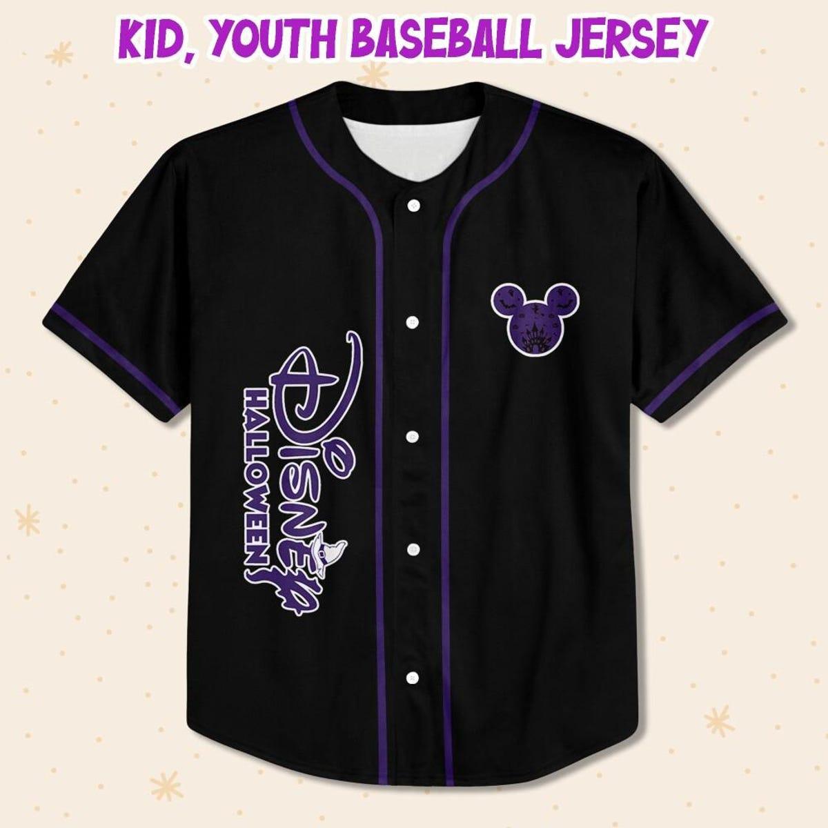 Personalize Halloween Vampire Mickey Mouse Baseball Jersey 2