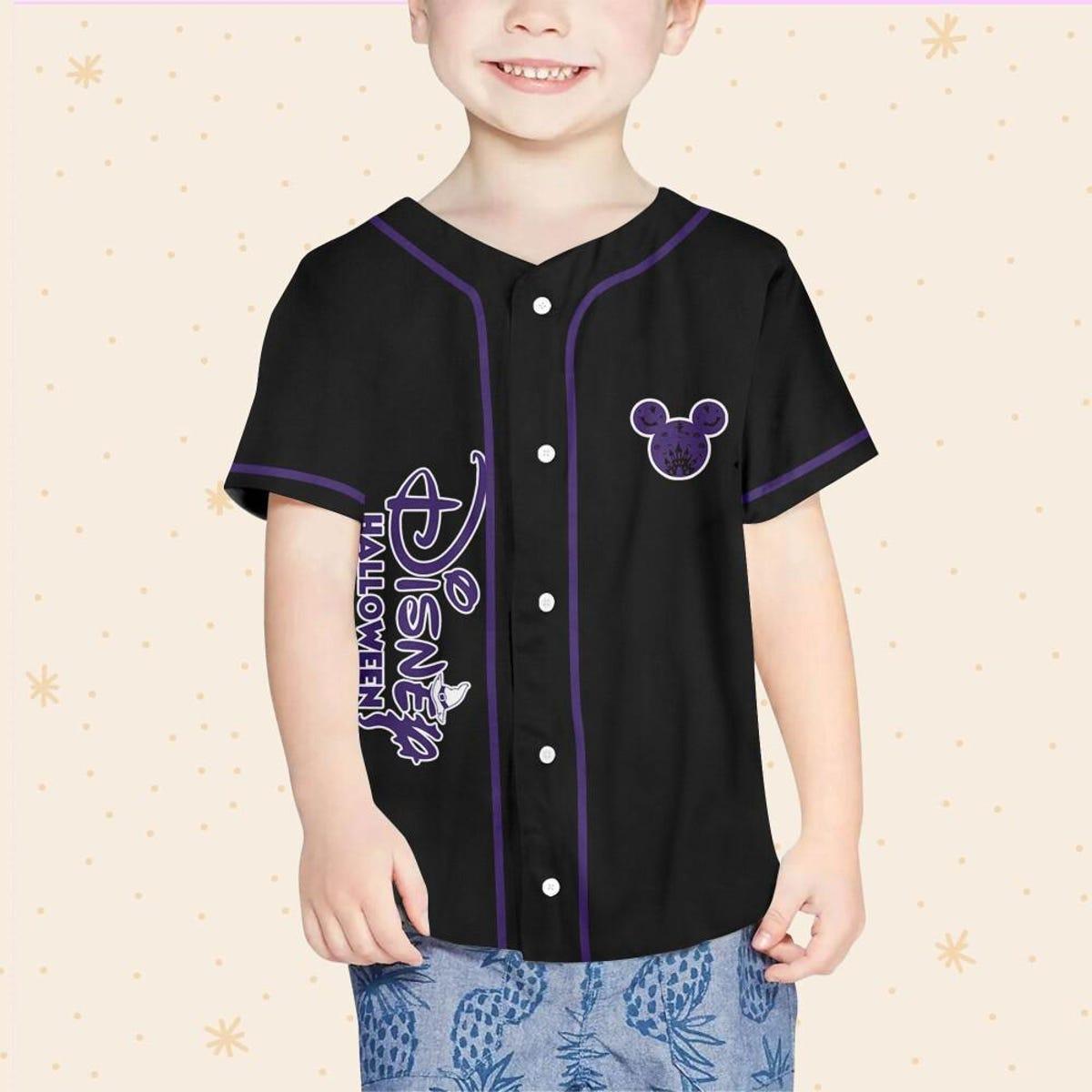 Personalize Halloween Vampire Mickey Mouse Baseball Jersey 4