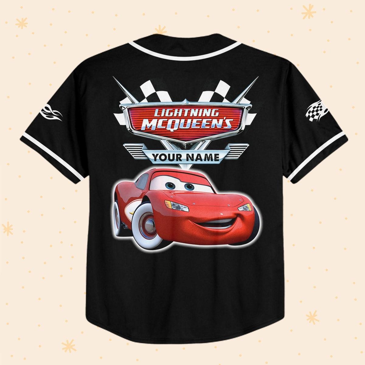 Personalize Light Mcqueen Speed Custom Baseball Jersey 3