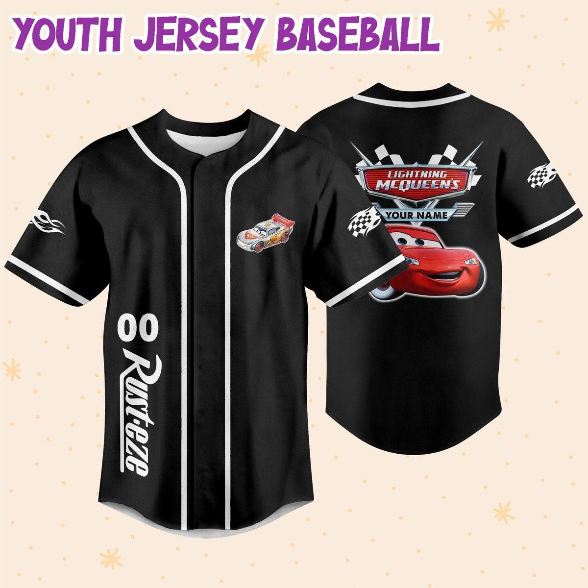 Personalize Light Mcqueen Speed Custom Baseball Jersey 5