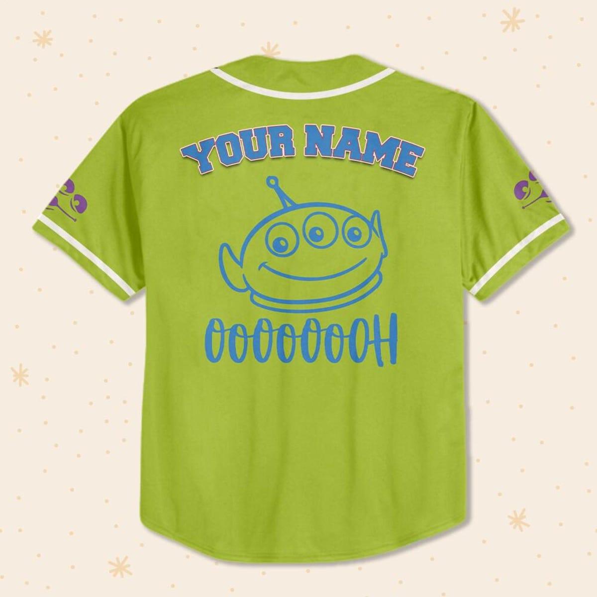 Personalize Little Alien Toy Story Baseball Jersey 3