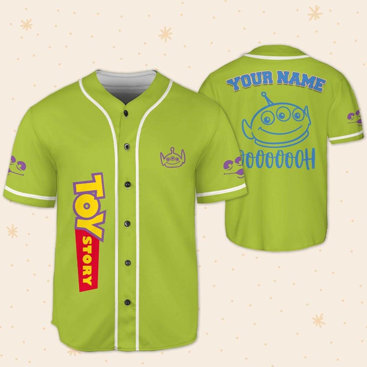 Personalize Little Alien Toy Story Baseball Jersey 5