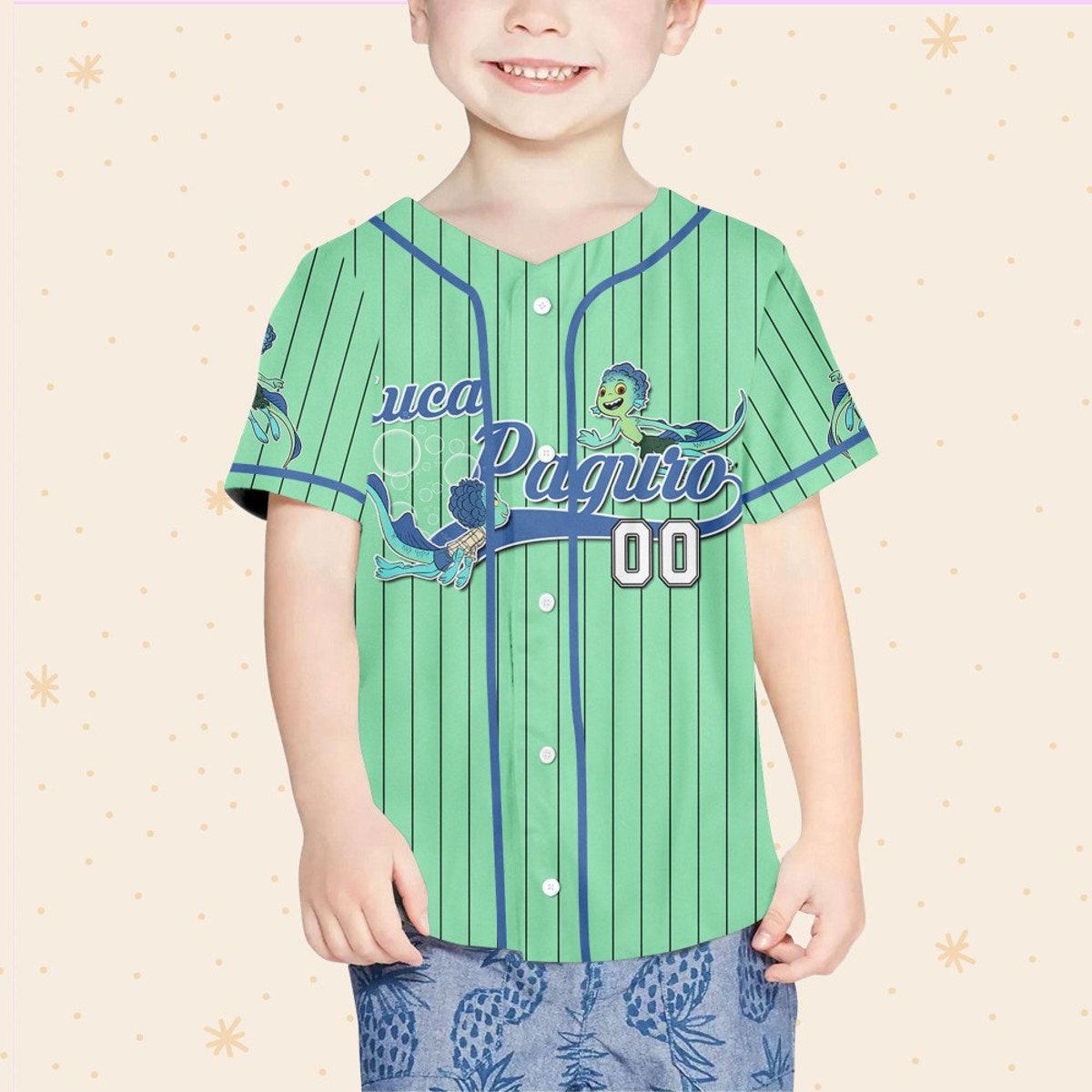 Personalize Luca Paguro Jersey Green Blue Luca Paguro Alberto Gulia Baseball Jersey 4