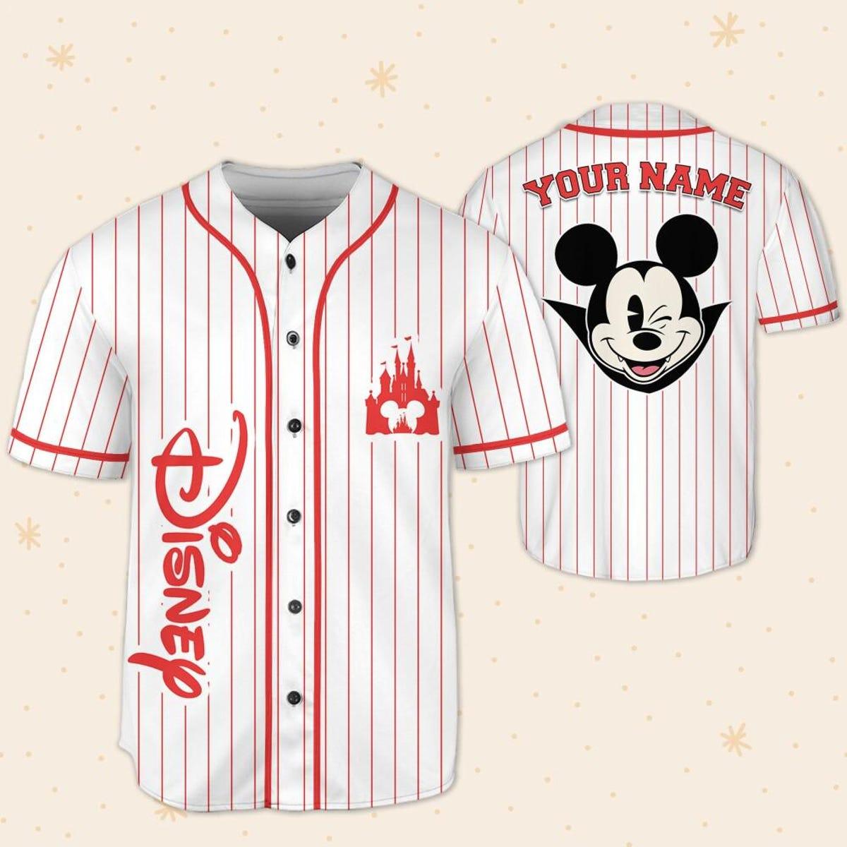 Personalize Mickey Mouse Halloween Magic Kingdom Baseball Jersey 5