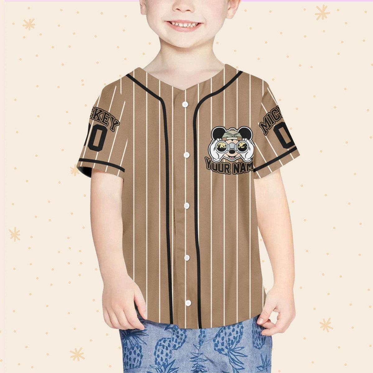 Personalize Mickey Mouse Safari Custom Name Disney Baseball Jersey 4