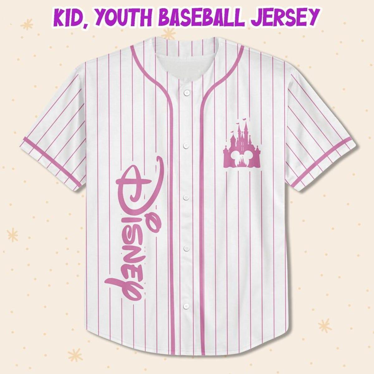 Personalize Minnie Mouse Halloween Magic Kingdom Disneyland Baseball Jersey 2