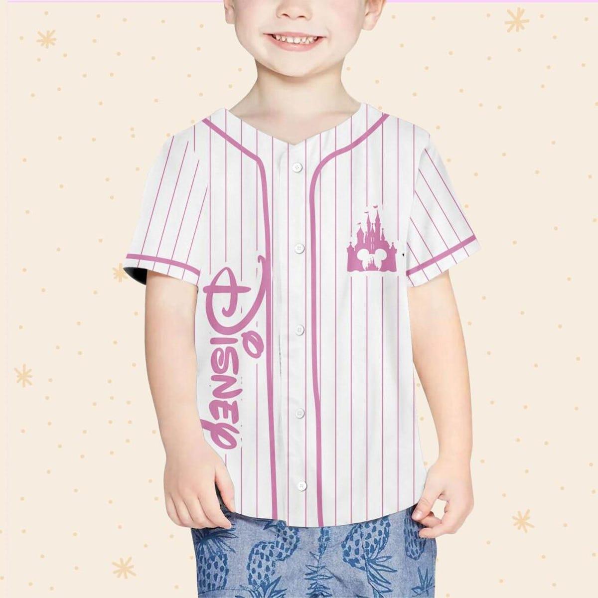 Personalize Minnie Mouse Halloween Magic Kingdom Disneyland Baseball Jersey 4