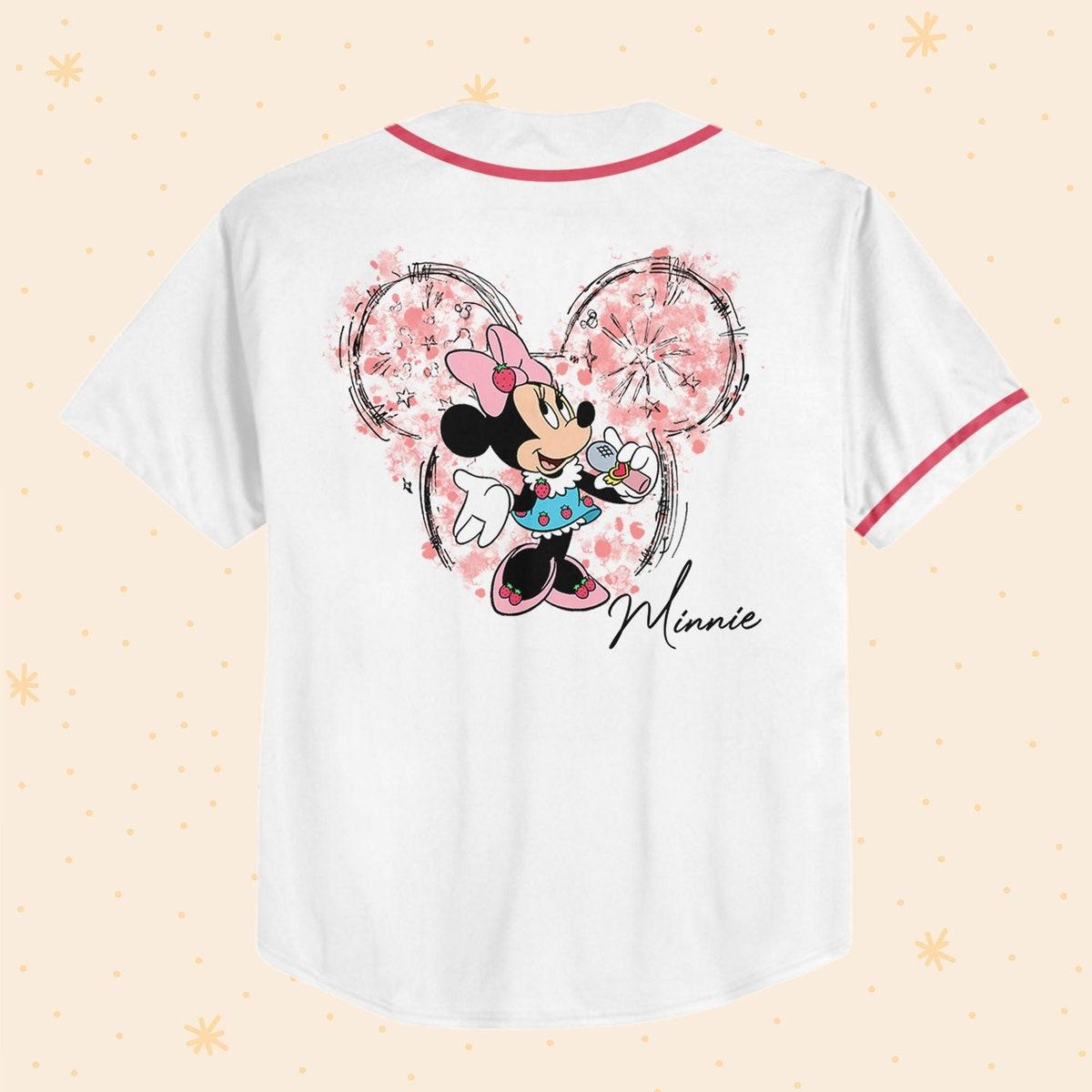 Personalize Minnie Music Custom Kids Baseball Jersey 3