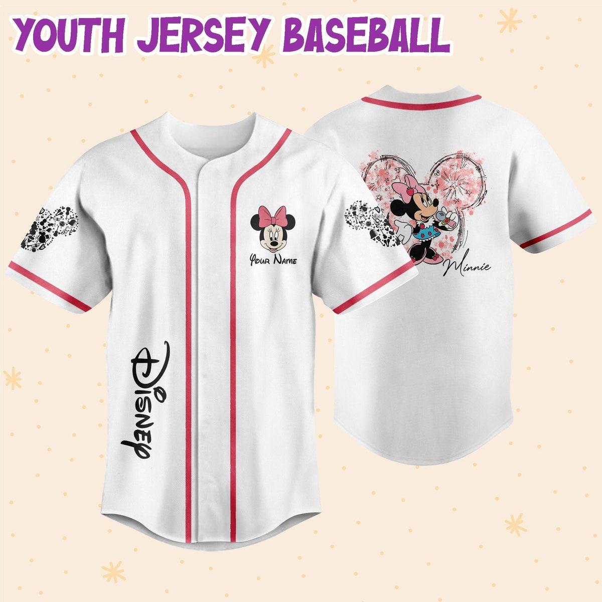 Personalize Minnie Music Custom Kids Baseball Jersey 5