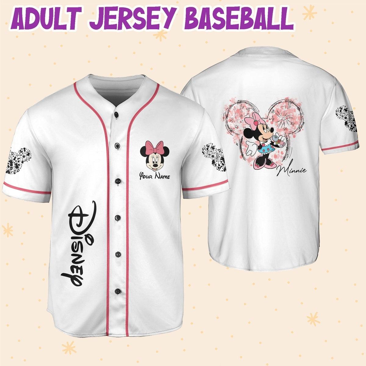 Personalize Minnie Music Custom Kids Baseball Jersey 6