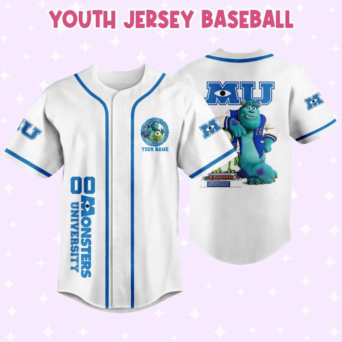 Personalize Monsters Inc University Custom Disney Baseball Jersey 5