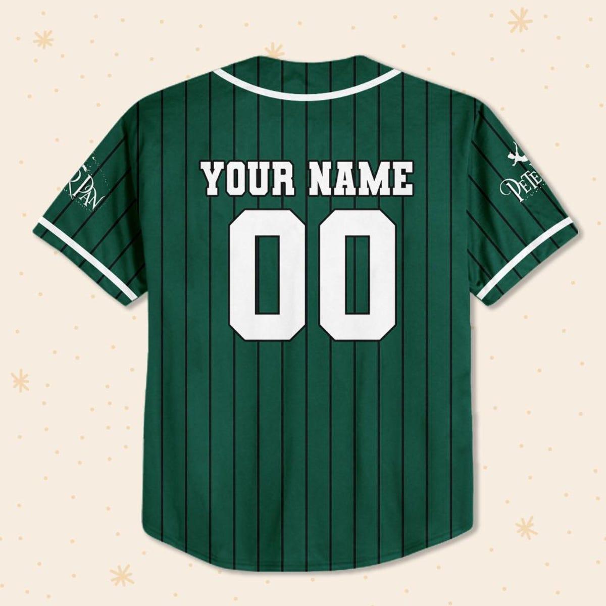 Personalize Peter Pan Lost Boys Striped Baseball Jersey 3