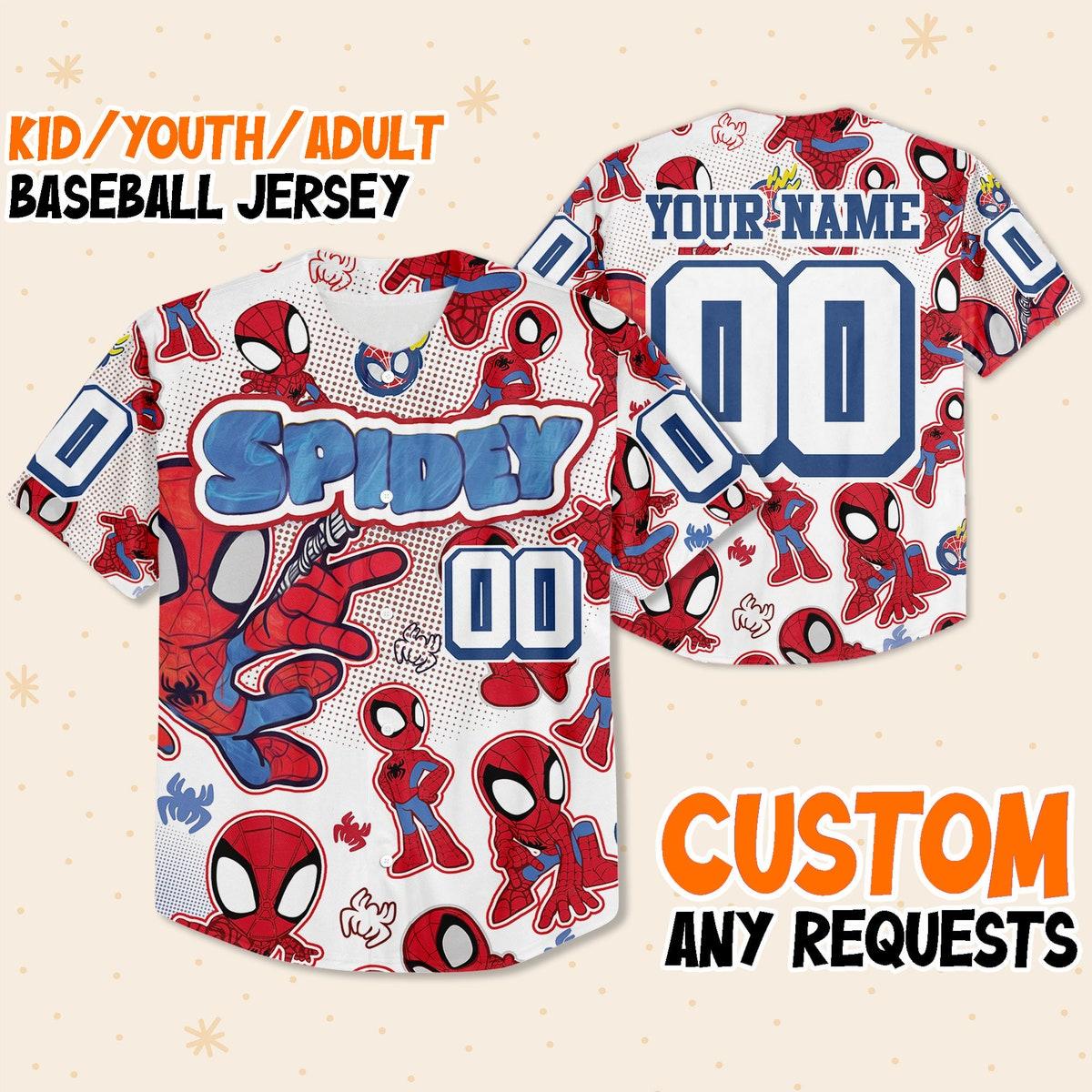 Personalize Peter Spidey And His Amazing Friend Baseball Jersey 1