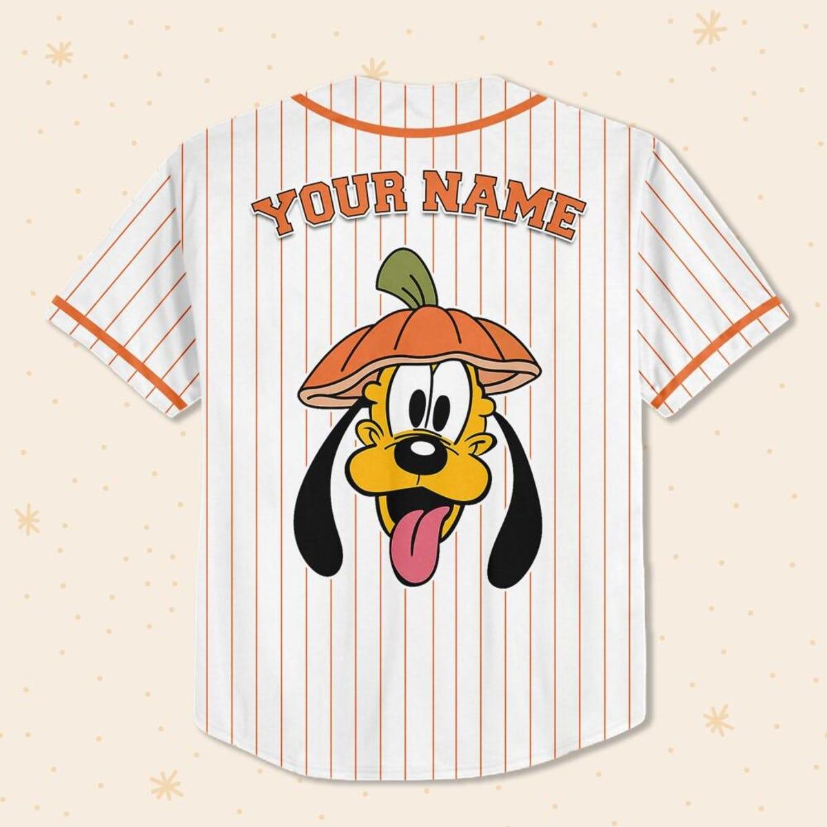 Personalize Pluto Dog Halloween Magic Kingdom Disneyland Baseball Jersey 3