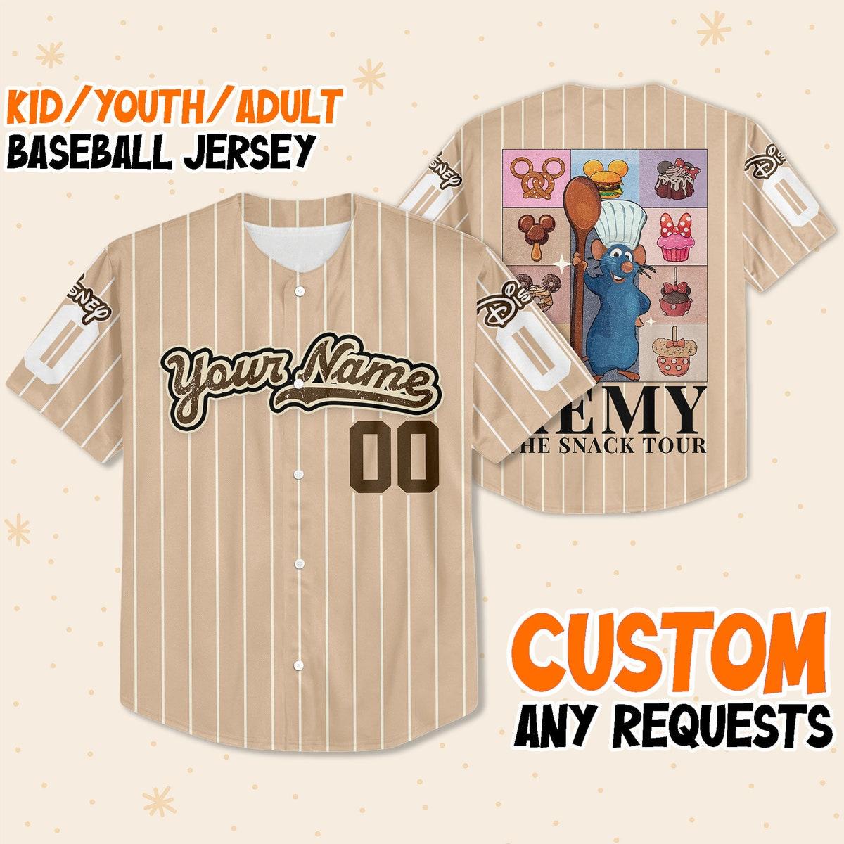 Personalize Remy The Snack Tour Disney Custom Baseball Jersey 1