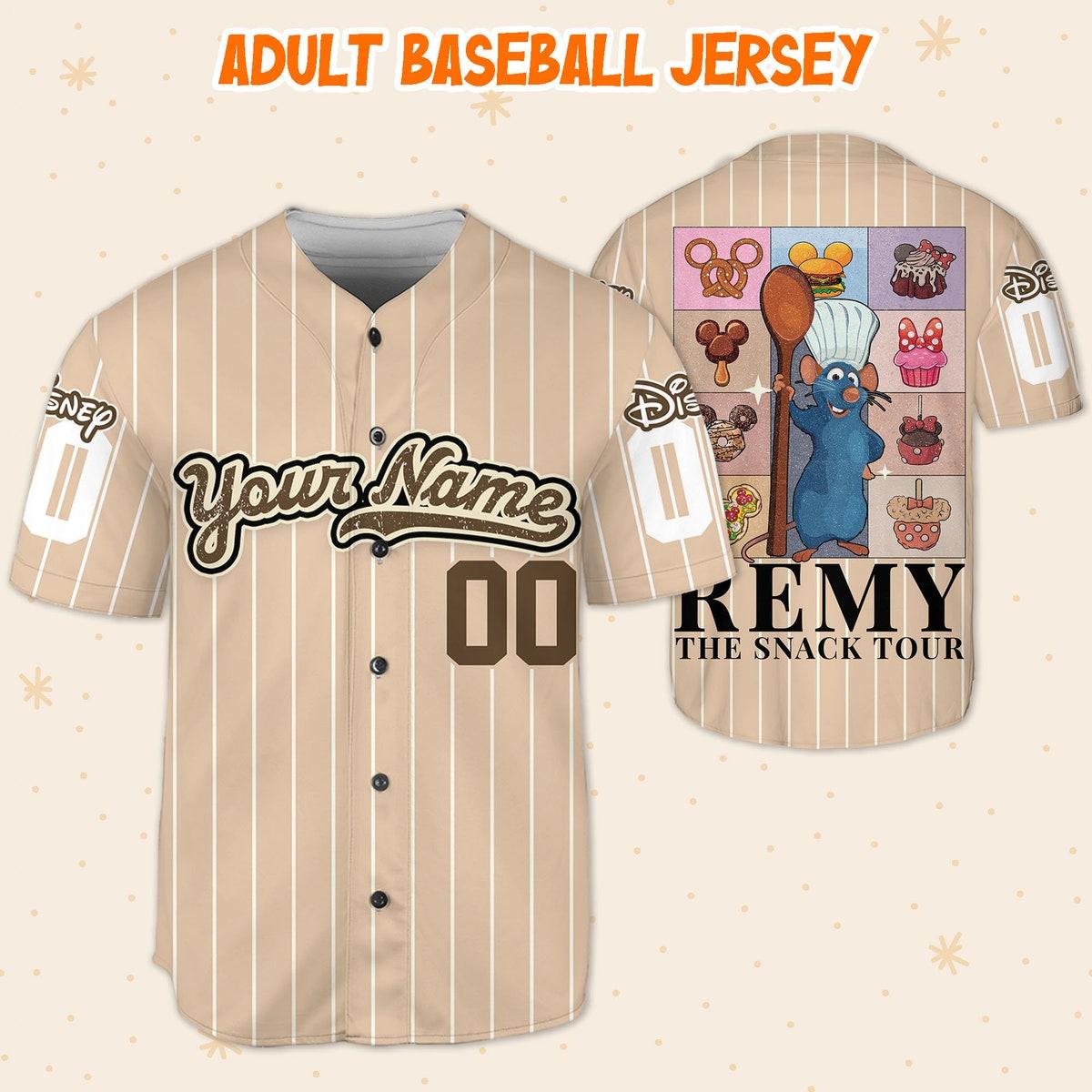 Personalize Remy The Snack Tour Disney Custom Baseball Jersey 5